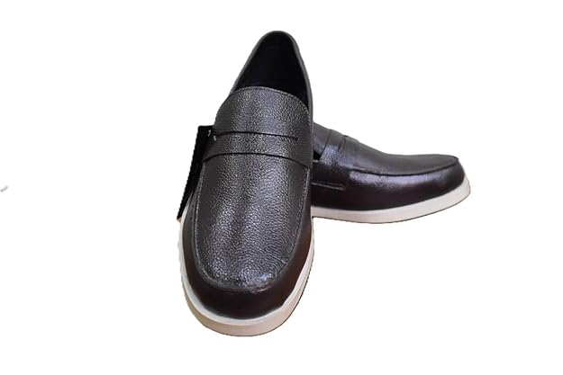 Men’s Stylish Leather Formal Shoes Soft Cushion Insole Anti Slip TPR Sole-Black Ptta